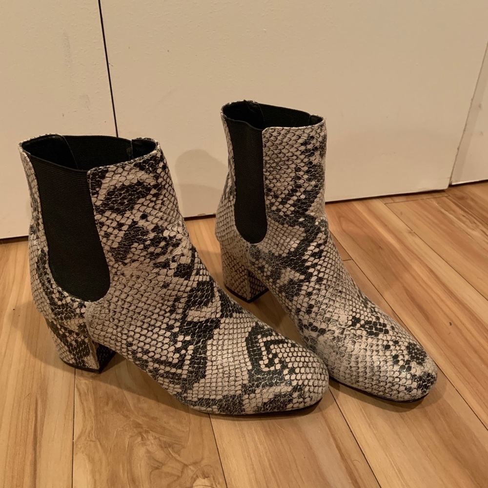 Faux Snake Skin Chelsea boot